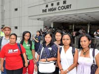 Filipino maids in a race row
