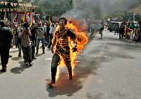 Tibets burning issue ignored by the world